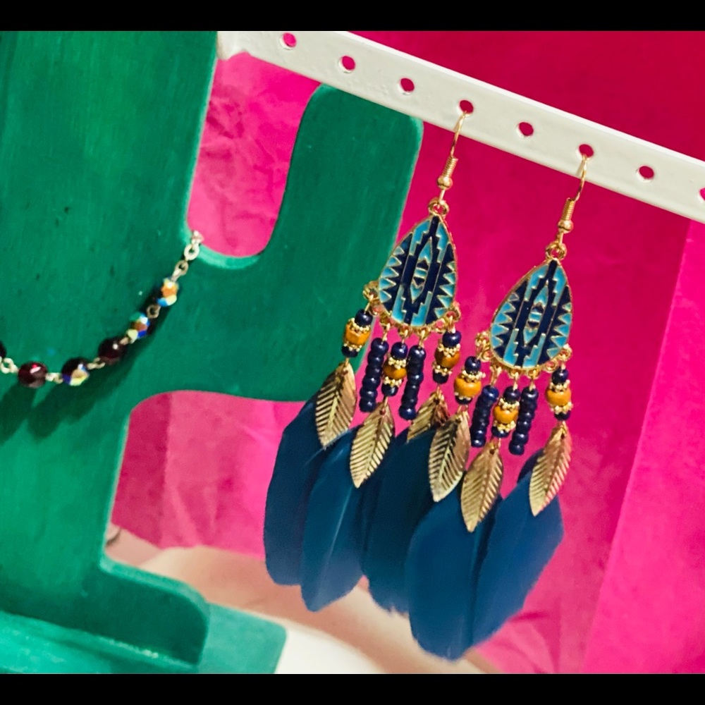 Feathered Boho Earrings
